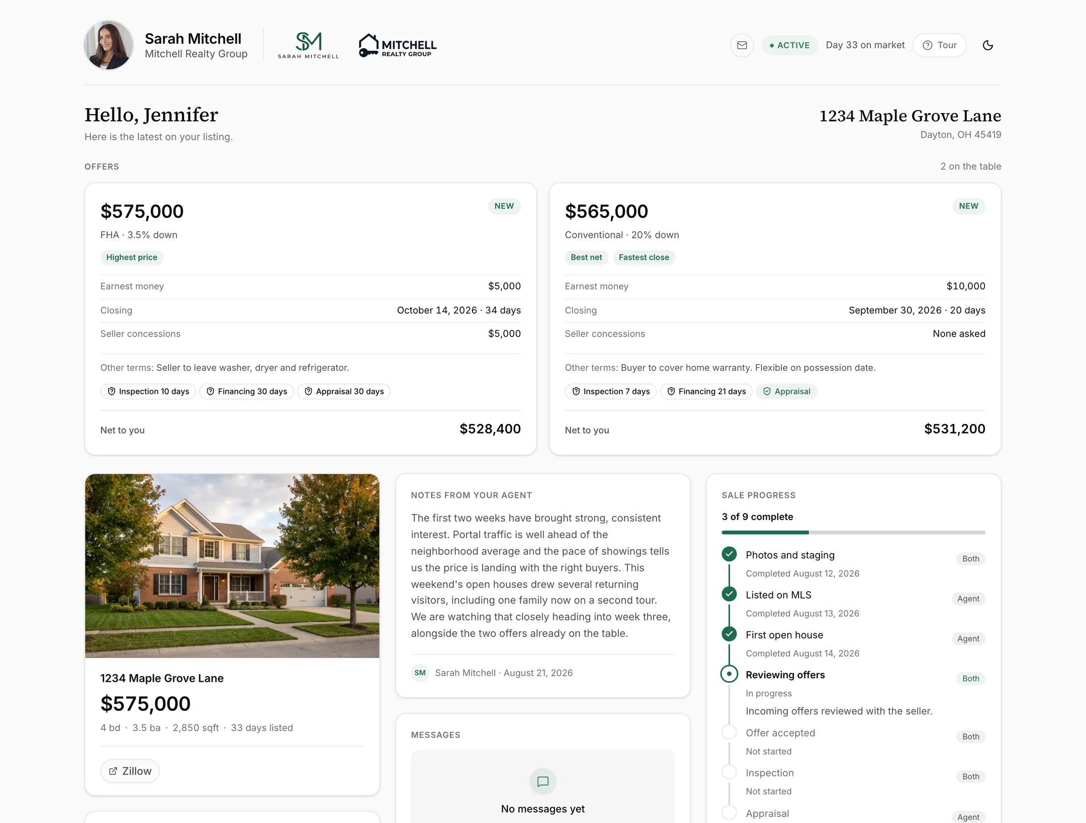 A Reclearly seller portal, demo account